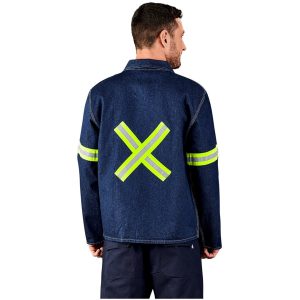 Safety Polycotton Boiler Suit - Reflective Arms & Legs - Yellow Tape